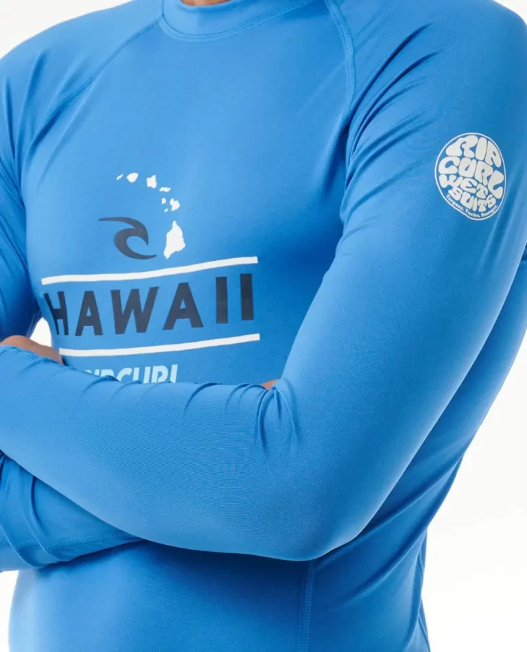 Rash Guards Mens Hawaii Upf50  Performance Long Sleeve Rash Guard Rip Curl - Image 4