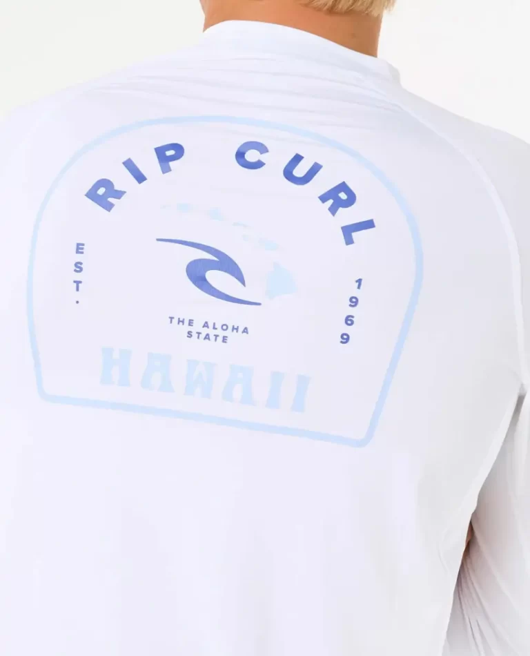 Rash Guards Rip Curl Island Vibe Upf Long Sleeve Rash Guard Mens - Image 5