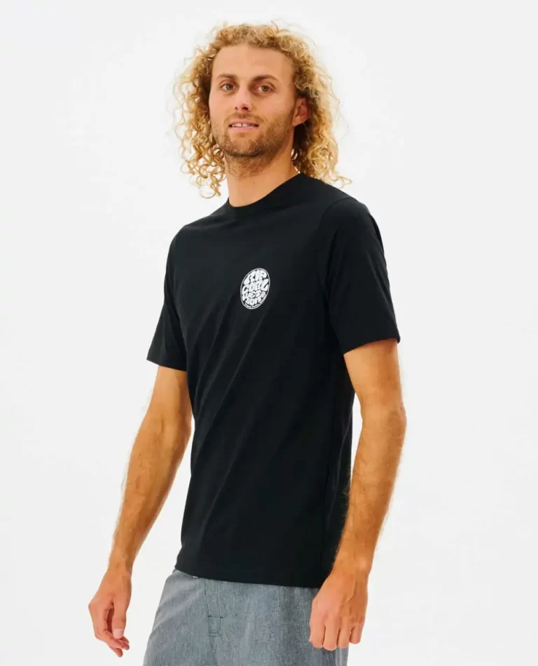 Rash Guards Rip Curl Mens Icons Of Surf Short Sleeve Upf Rash Guard - Image 5