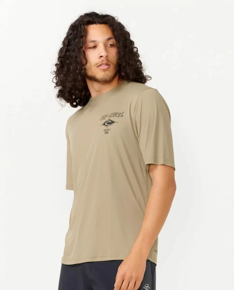 Rash Guards Rip Curl Mens Icons Surflite Uv Short Sleeve Rash Guard - Image 2
