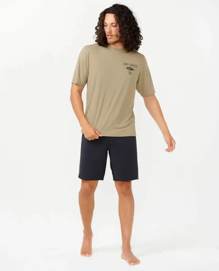 Rash Guards Rip Curl Mens Icons Surflite Uv Short Sleeve Rash Guard - Image 4