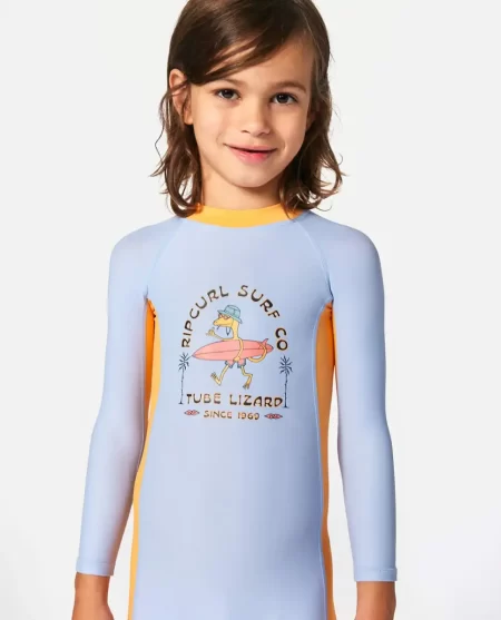 Rash Guards & Vest Kids Grom Energy Upf Long Sleeve Sun Protection Rash Vest Rip Curl