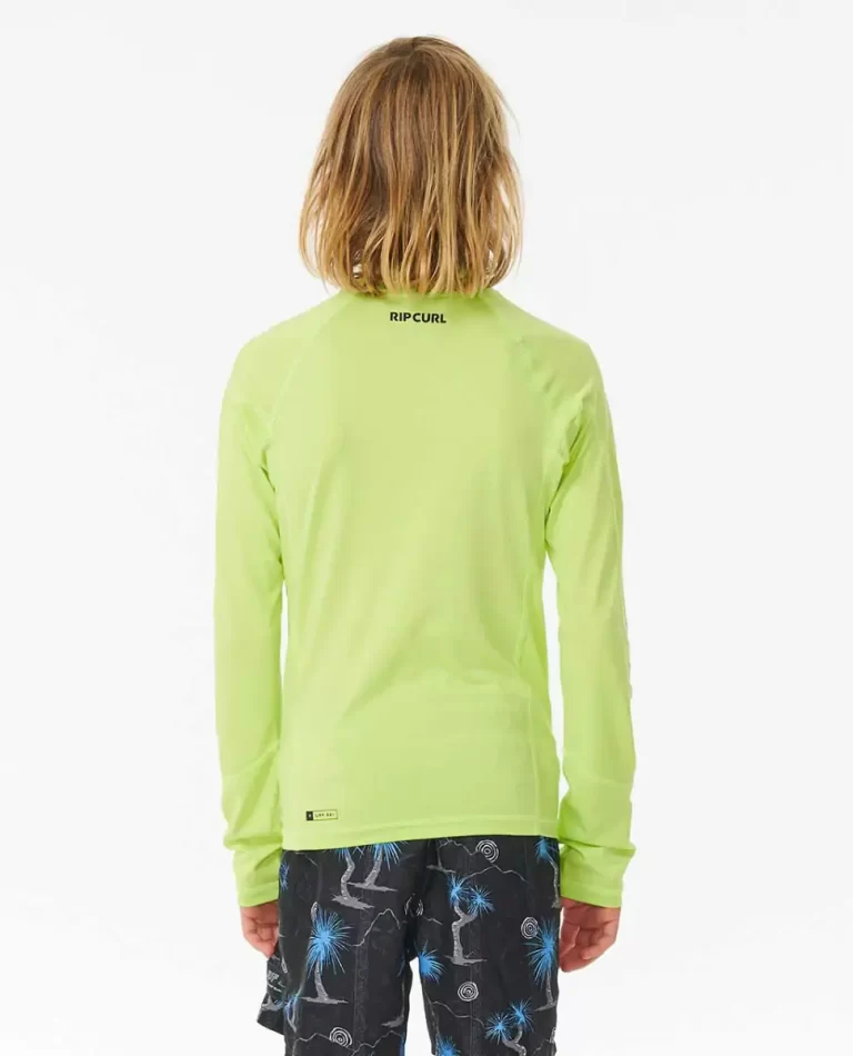 Rash Guards & Vest Kids Rip Curl Brand Wave Uv Long Sleeve Rash Guard - Image 2