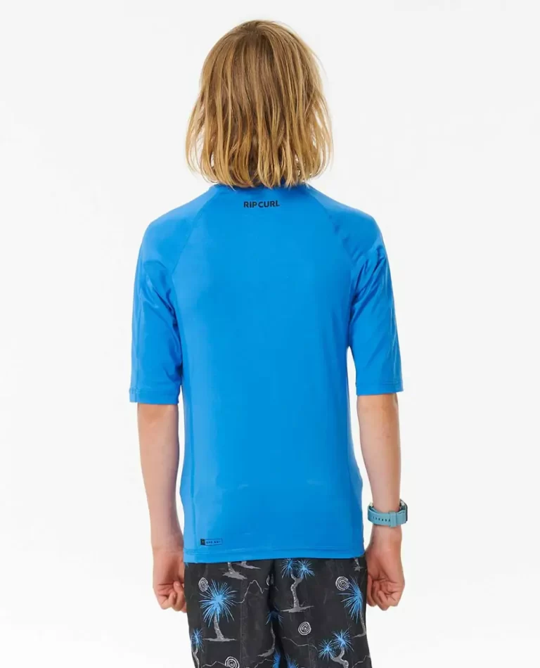 Rash Guards & Vest Rip Curl Brand Wave Uv Short Sleeve Rash Guard Kids - Image 2
