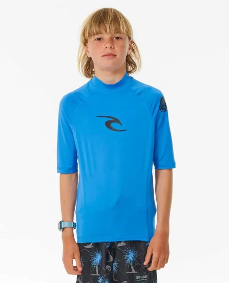 Rash Guards & Vest Rip Curl Brand Wave Uv Short Sleeve Rash Guard Kids