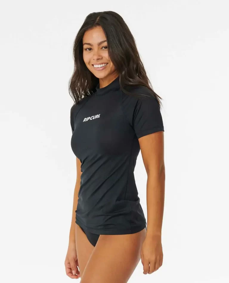 Rash Guards Women Rip Curl Classic Surf Short Sleeve Uv Rash Guard - Image 3
