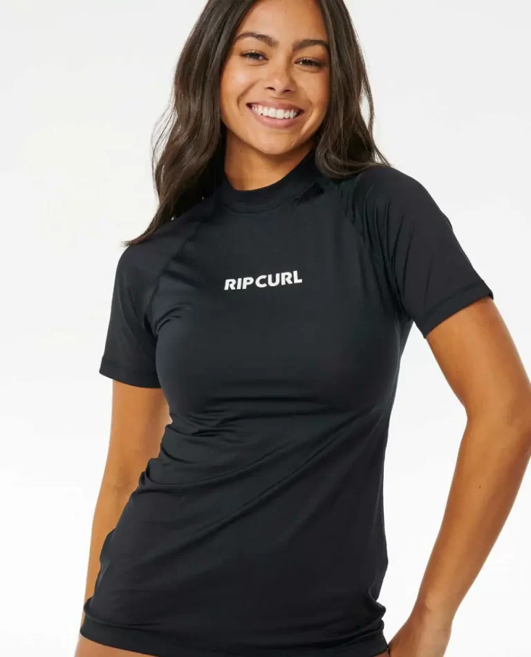Rash Guards Women Rip Curl Classic Surf Short Sleeve Uv Rash Guard - Image 5