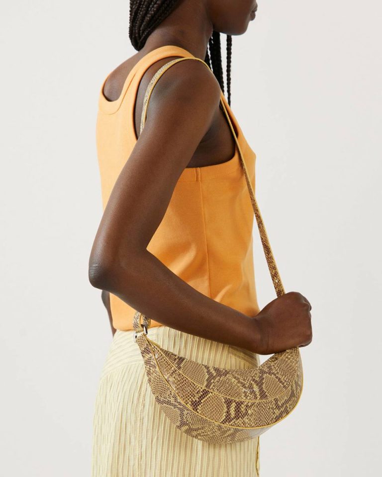 Rejina Pyo Everyday Women Petite Banana Bag Leather Print Snake - Image 3