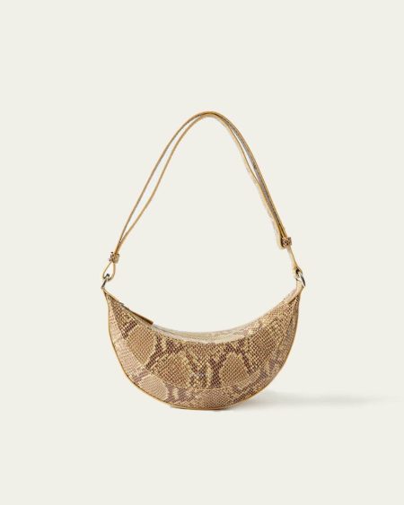 Rejina Pyo Everyday Women Petite Banana Bag Leather Print Snake
