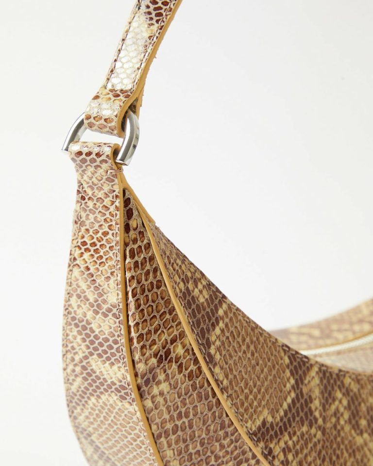 Rejina Pyo Everyday Women Petite Banana Bag Leather Print Snake - Image 5