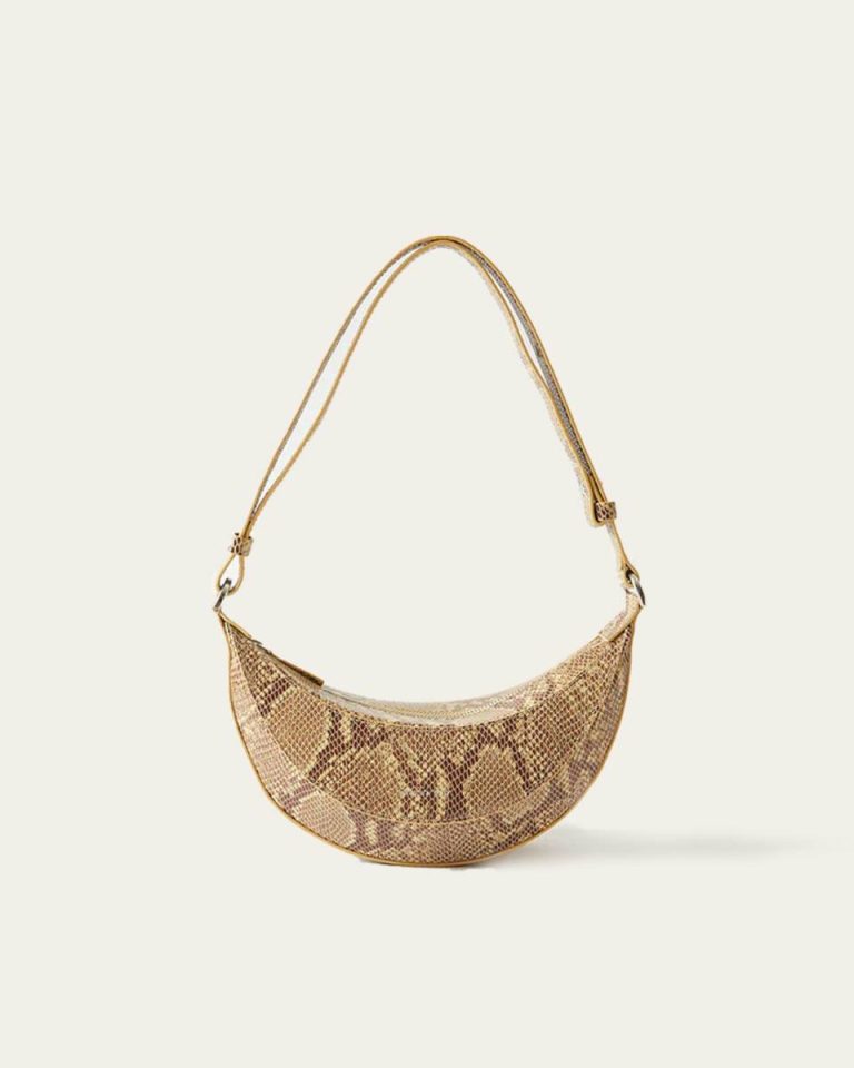 Rejina Pyo Everyday Women Petite Banana Bag Leather Print Snake