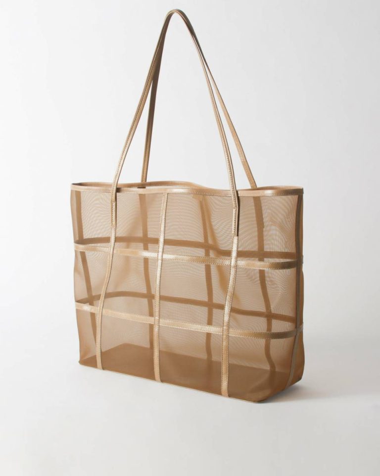 Rejina Pyo Women Ariah Tote Mesh   Leather Cappuccino Everyday - Image 3