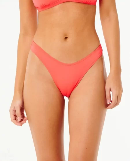 Rip Curl Bikini Bottoms Women Classic Surf High Leg Skimpy Coverage Bikini Bottoms