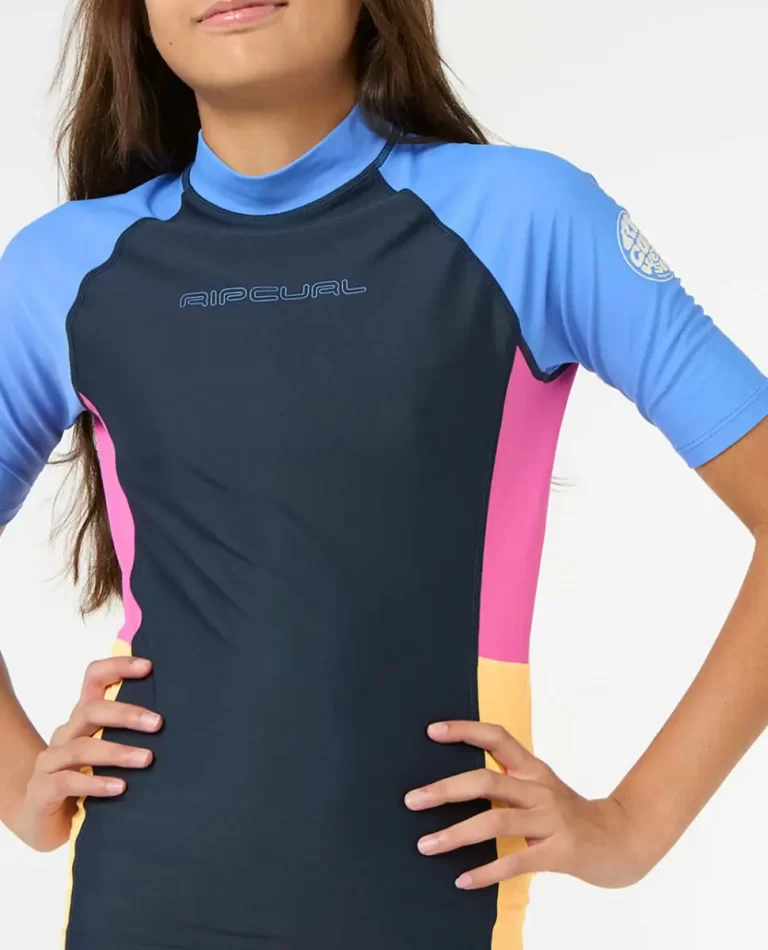 Rip Curl Block Party Short Sleeve Rash Vest Rash Guards & Vest Kids - Image 5