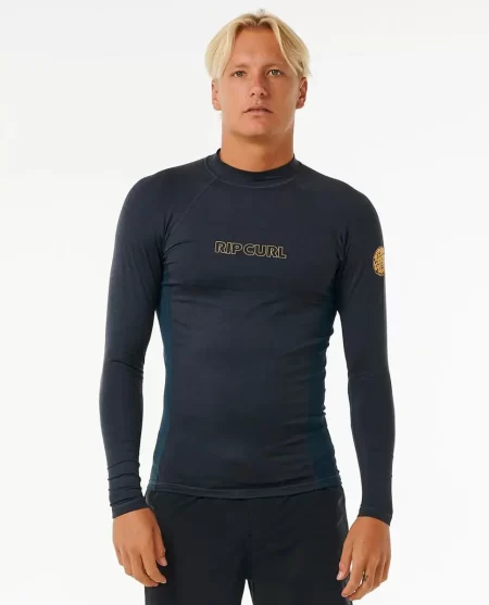 Rip Curl Mens Rash Guards Dawn Patrol Uv Long Sleeve Rash Guard
