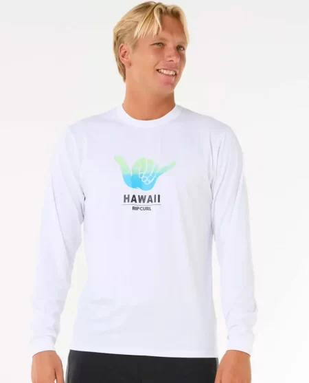 Rip Curl Mens Rash Guards Shaka Upf50  Long Sleeve Rash Guard