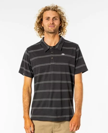 Rip Curl Plain Stripe Polo Shirts & Flannels Mens