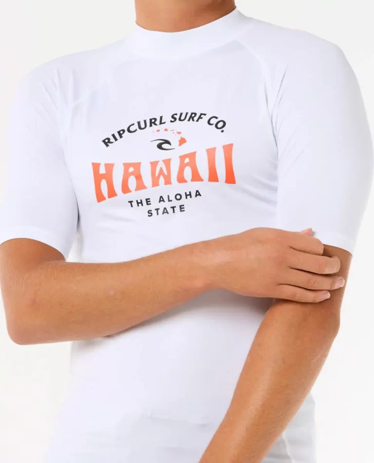 Rip Curl Rash Guards Mens Hawaii Upf Performance Short Sleeve Rash Guard - Image 5