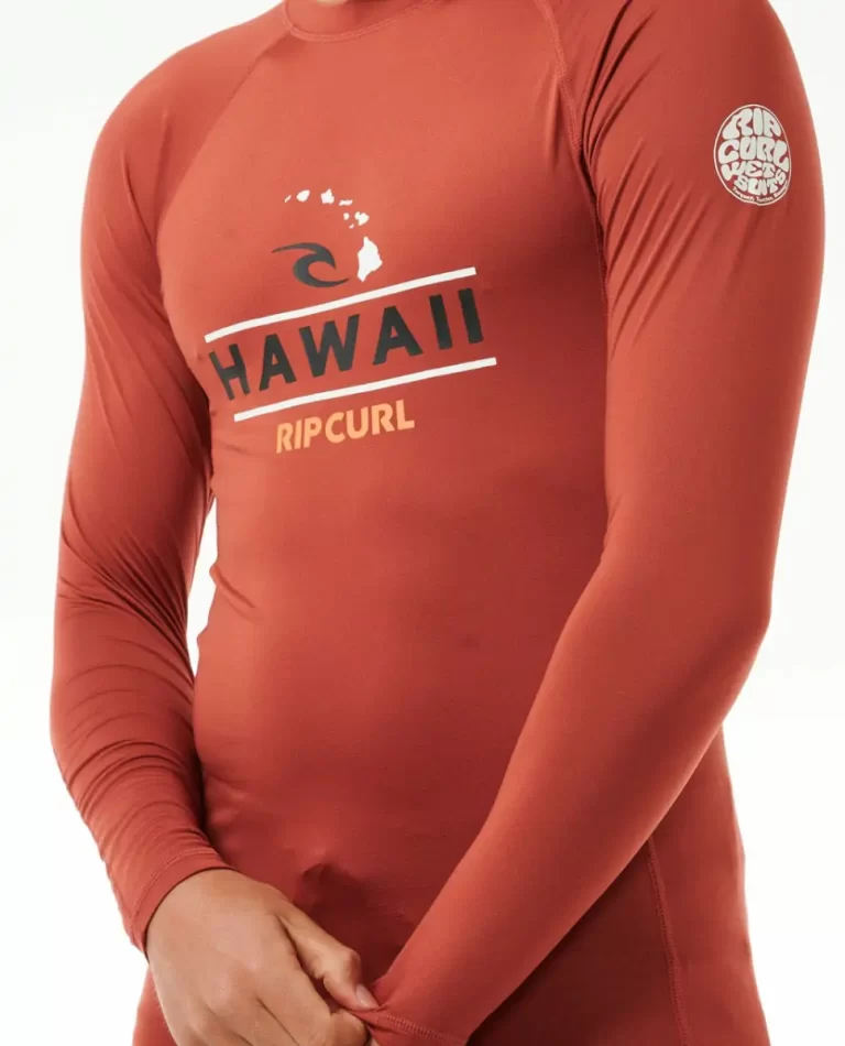 Rip Curl Rash Guards Mens Hawaii Upf50  Performance Long Sleeve Rash Guard - Image 5