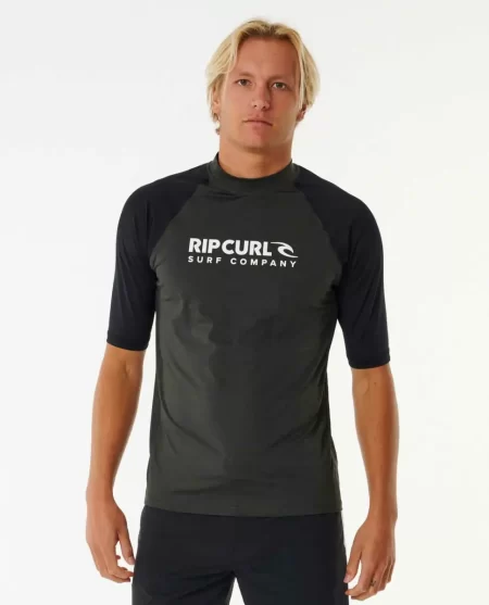 Rip Curl Rash Guards Mens Shock Uv Short Sleeve Rash Vest