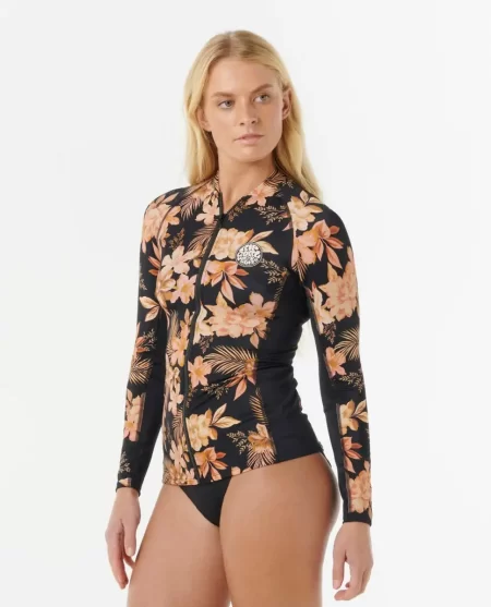 Rip Curl Rash Guards Women Desert Dreams Long Sleeve Zip Through Rash Guard