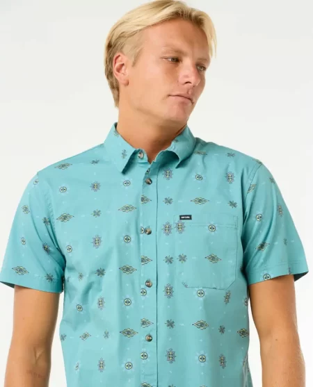 Rip Curl Shirts & Flannels Diamond Micro Short Sleeve Shirt Mens