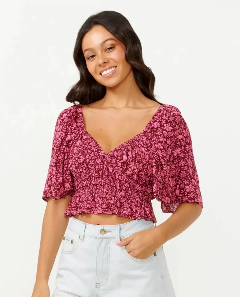 Rip Curl Shirts & Tops Women Beach Party Short Sleeve Top - Image 2