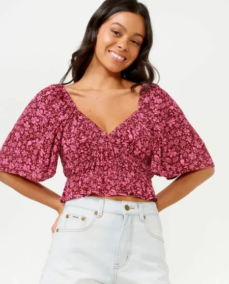 Rip Curl Shirts & Tops Women Beach Party Short Sleeve Top