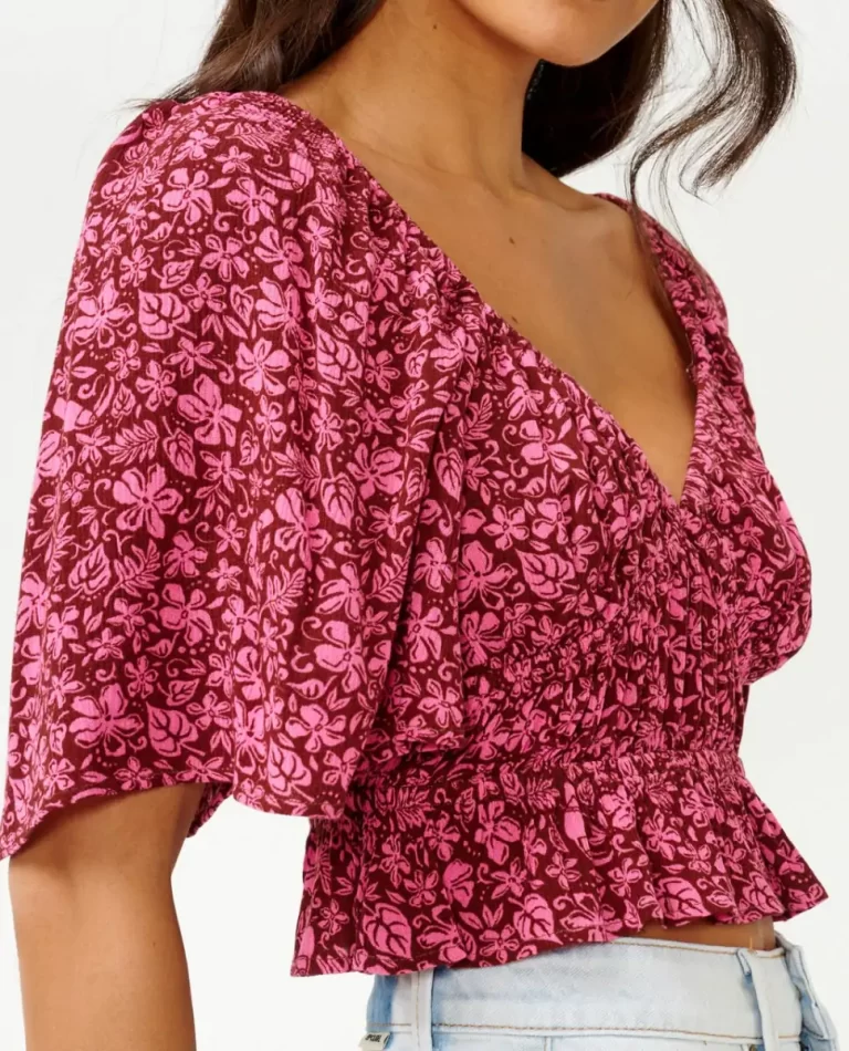Rip Curl Shirts & Tops Women Beach Party Short Sleeve Top - Image 5