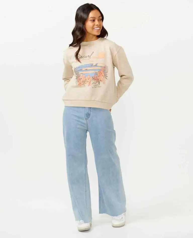 Rip Curl Women Hoodies & Fleece Wave Gliders Relaxed Crew - Image 4