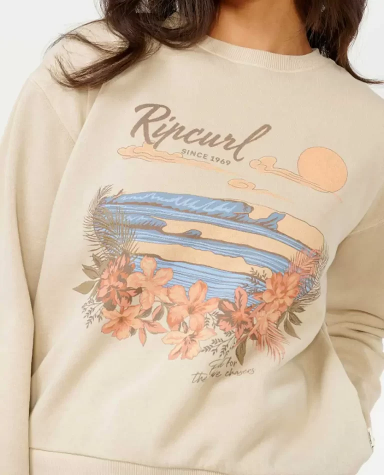 Rip Curl Women Hoodies & Fleece Wave Gliders Relaxed Crew - Image 5