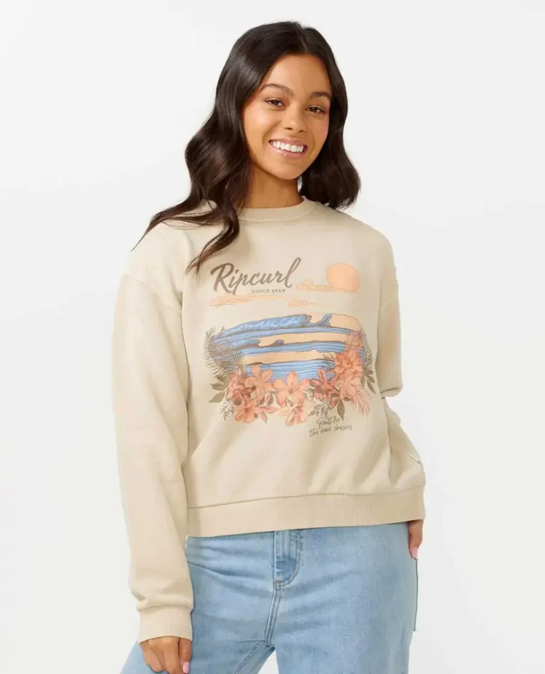 Rip Curl Women Hoodies & Fleece Wave Gliders Relaxed Crew
