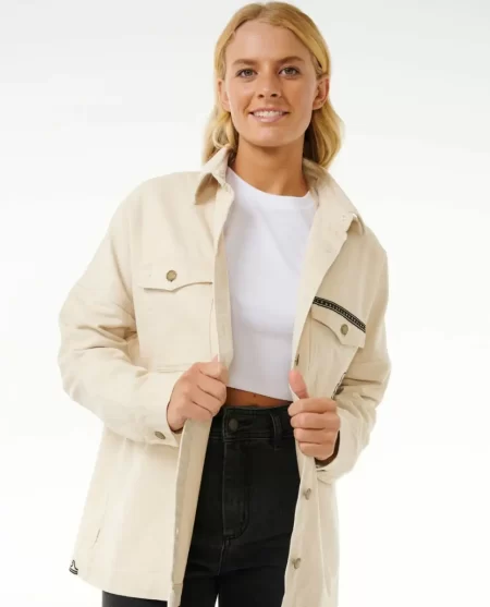 Rip Curl Women Soleil Embroidered Denim Jacket Jackets