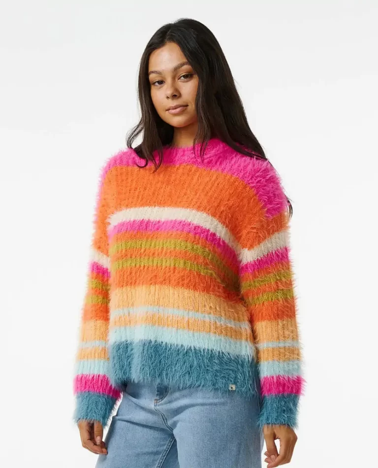 Rip Curl Women Sweaters Hibiscus Heat Chunky Stripe Knit - Image 2
