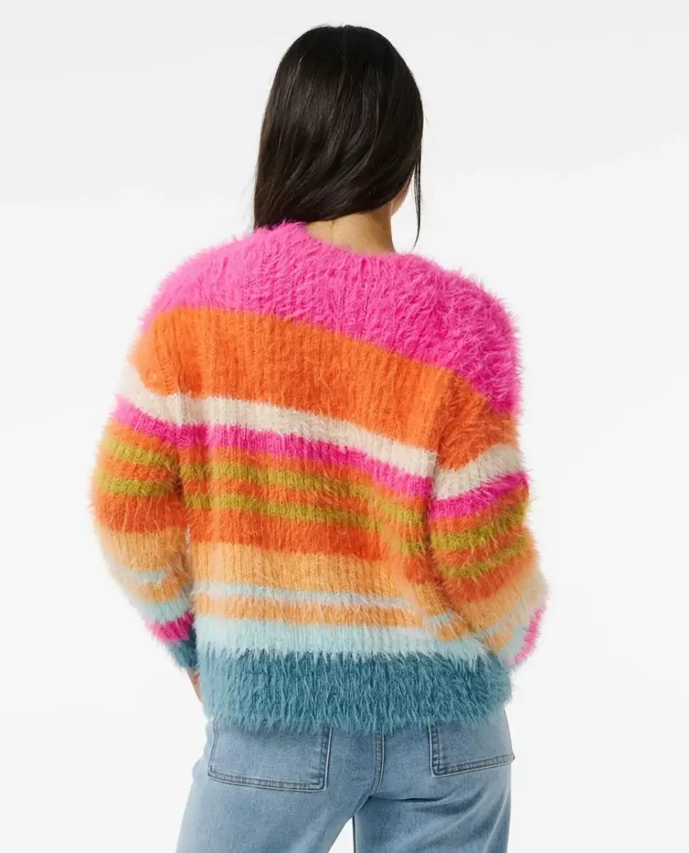 Rip Curl Women Sweaters Hibiscus Heat Chunky Stripe Knit - Image 3