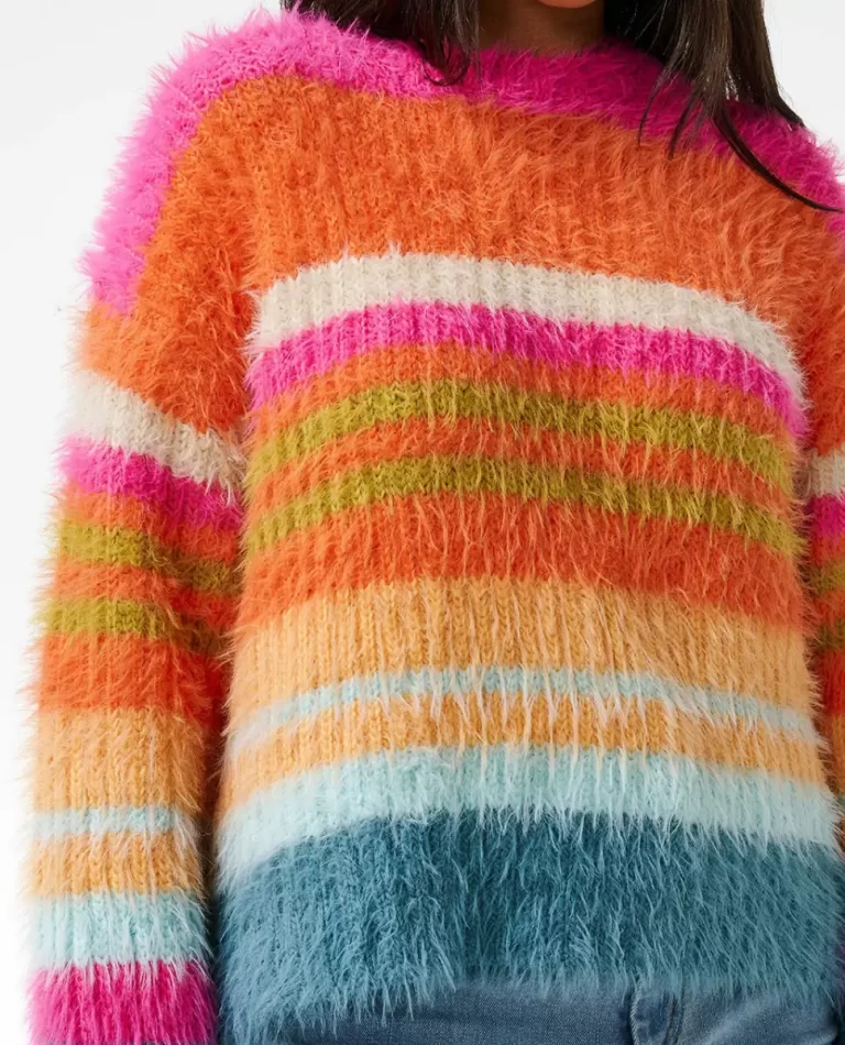 Rip Curl Women Sweaters Hibiscus Heat Chunky Stripe Knit - Image 5