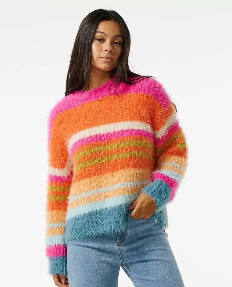 Rip Curl Women Sweaters Hibiscus Heat Chunky Stripe Knit