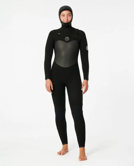 Rip Curl Women's Flashbomb 5/4 Hooded Chest Zip Fullsuit Wetsuit Women Fullsuits