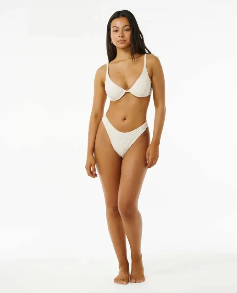 Santorini Terry Hi Leg Skimpy Coverage Bikini Bottom Rip Curl Bikini Bottoms Women - Image 4