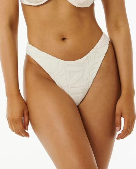 Santorini Terry Hi Leg Skimpy Coverage Bikini Bottom Rip Curl Bikini Bottoms Women