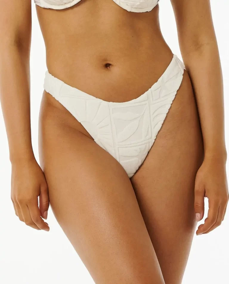 Santorini Terry Hi Leg Skimpy Coverage Bikini Bottom Rip Curl Bikini Bottoms Women
