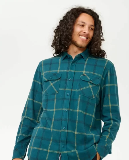 Shirts & Flannels Mens Grid Long Sleeve Shirt Rip Curl