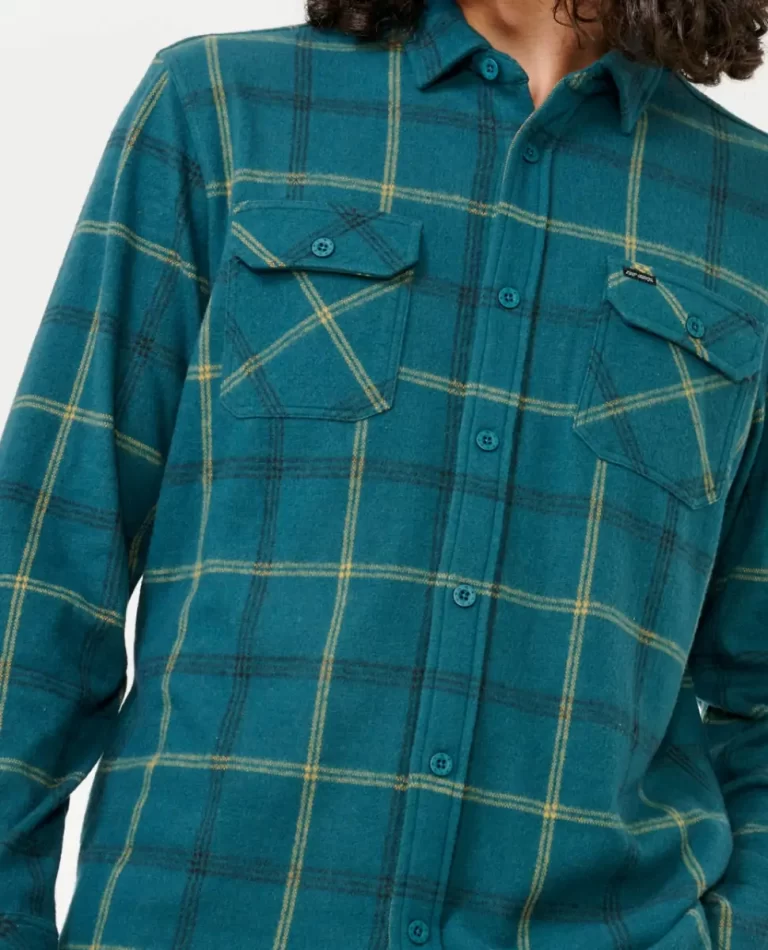 Shirts & Flannels Mens Grid Long Sleeve Shirt Rip Curl - Image 5