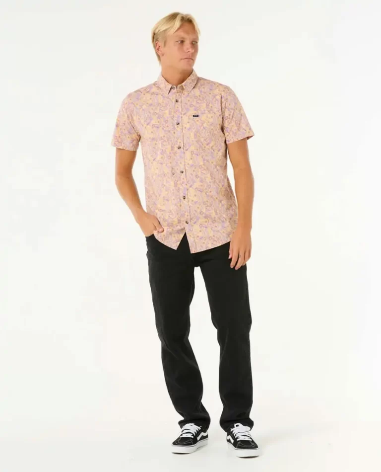 Shirts & Flannels Rip Curl Mens Floral Reef Short Sleeve Shirt - Image 4