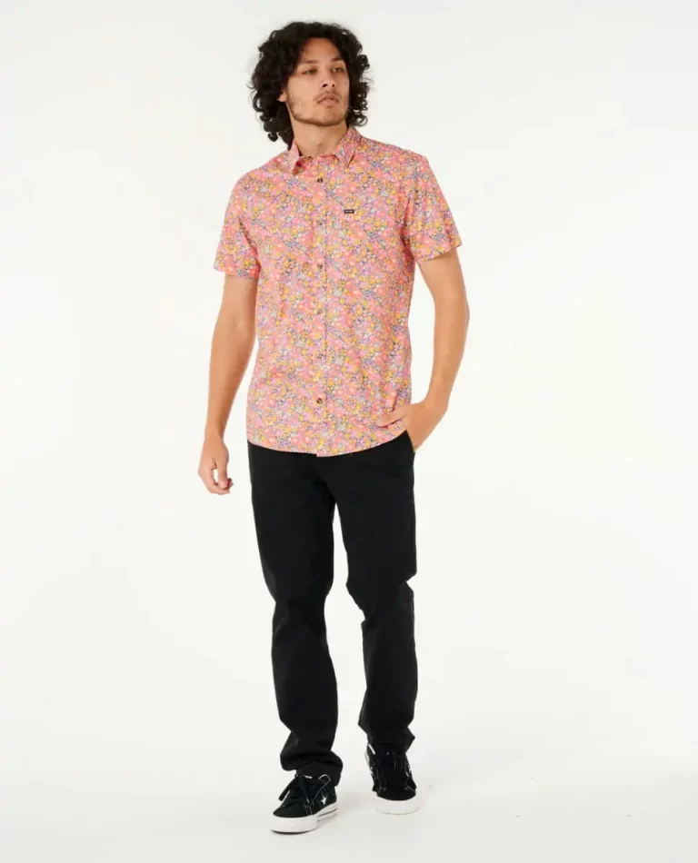 Shirts & Flannels Rip Curl Mens Fun Times Ditsy Short Sleeve Shirt - Image 4