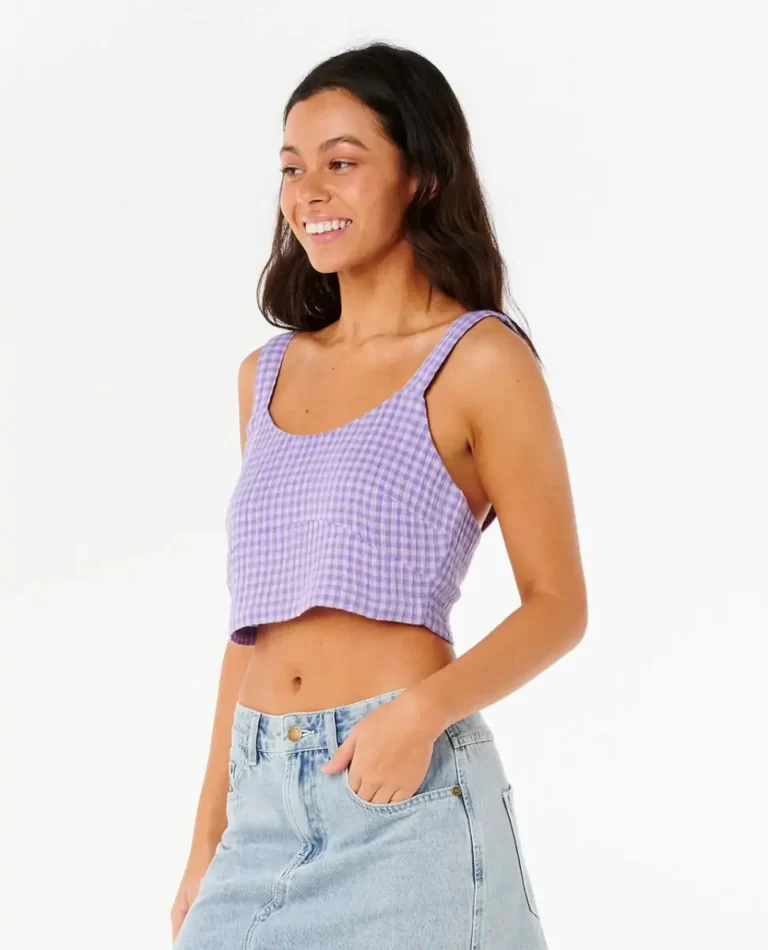 Shirts & Tops Rip Curl Women Premium Surf Check Crop - Image 3