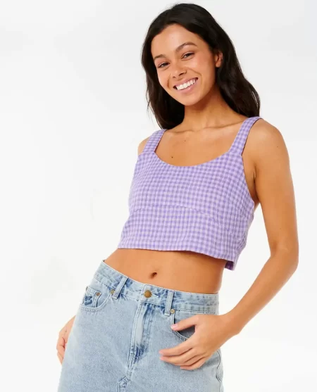 Shirts & Tops Rip Curl Women Premium Surf Check Crop