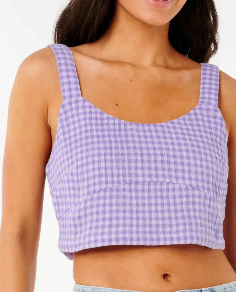 Shirts & Tops Rip Curl Women Premium Surf Check Crop - Image 5