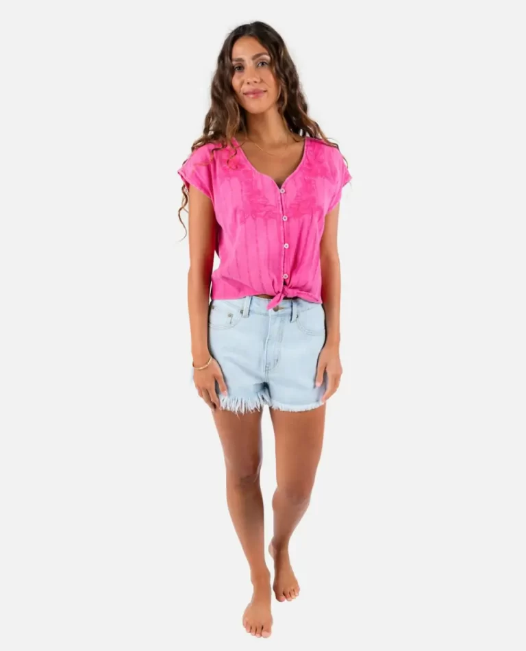 Shirts & Tops Rip Curl Women Tiki Embroidered Top - Image 4