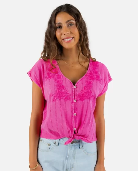 Shirts & Tops Rip Curl Women Tiki Embroidered Top